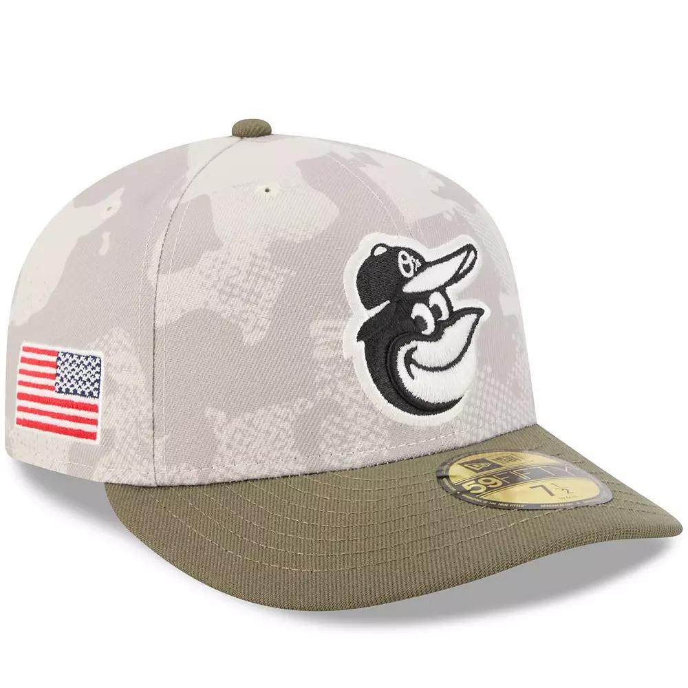 Men's New Era Light Beige/Olive Baltimore Orioles 2025 Armed Forces Day 59FIFTY Fitted Hat,  Product Image