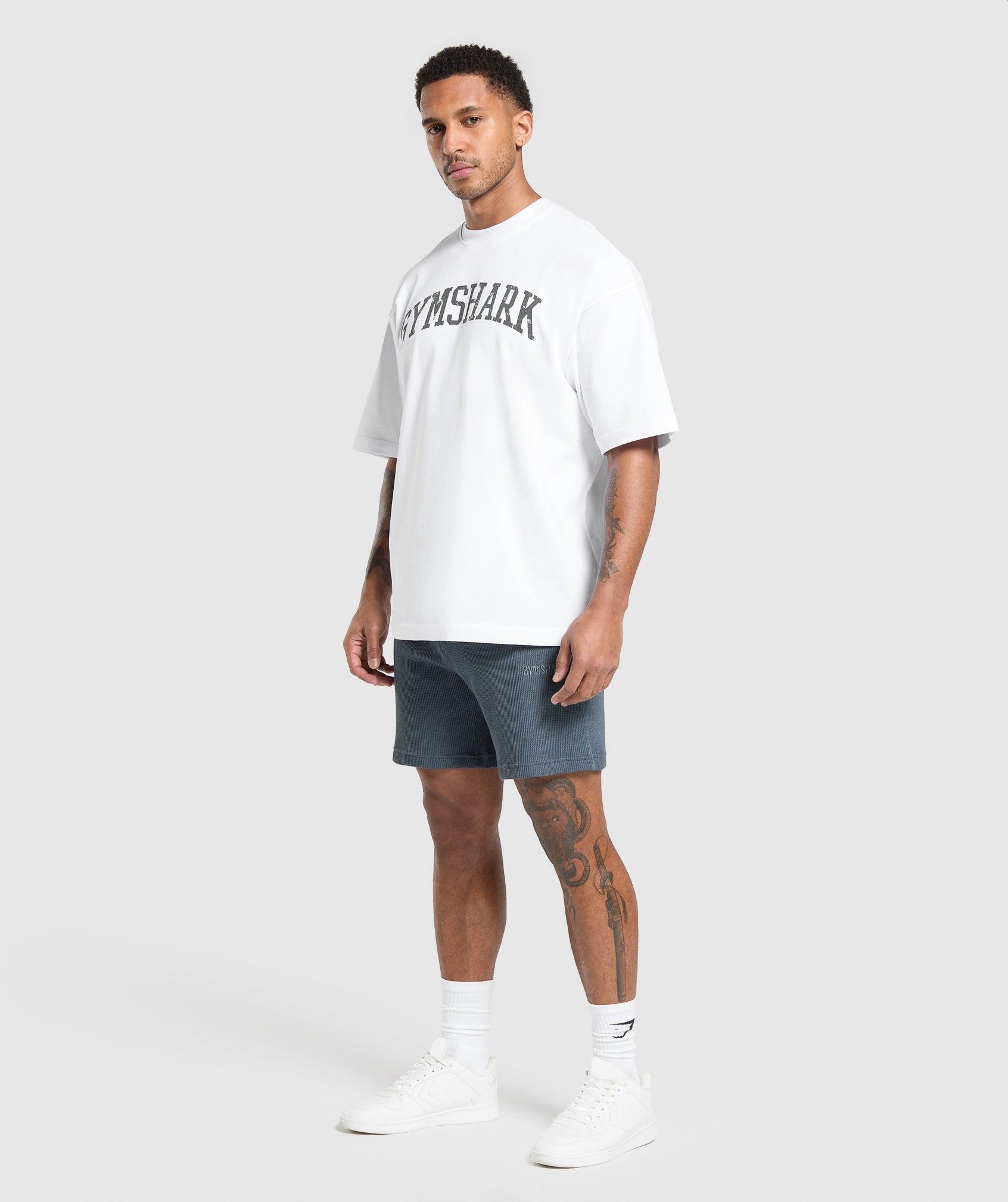 Gymshark Waffle Shorts - Titanium Blue Male Product Image