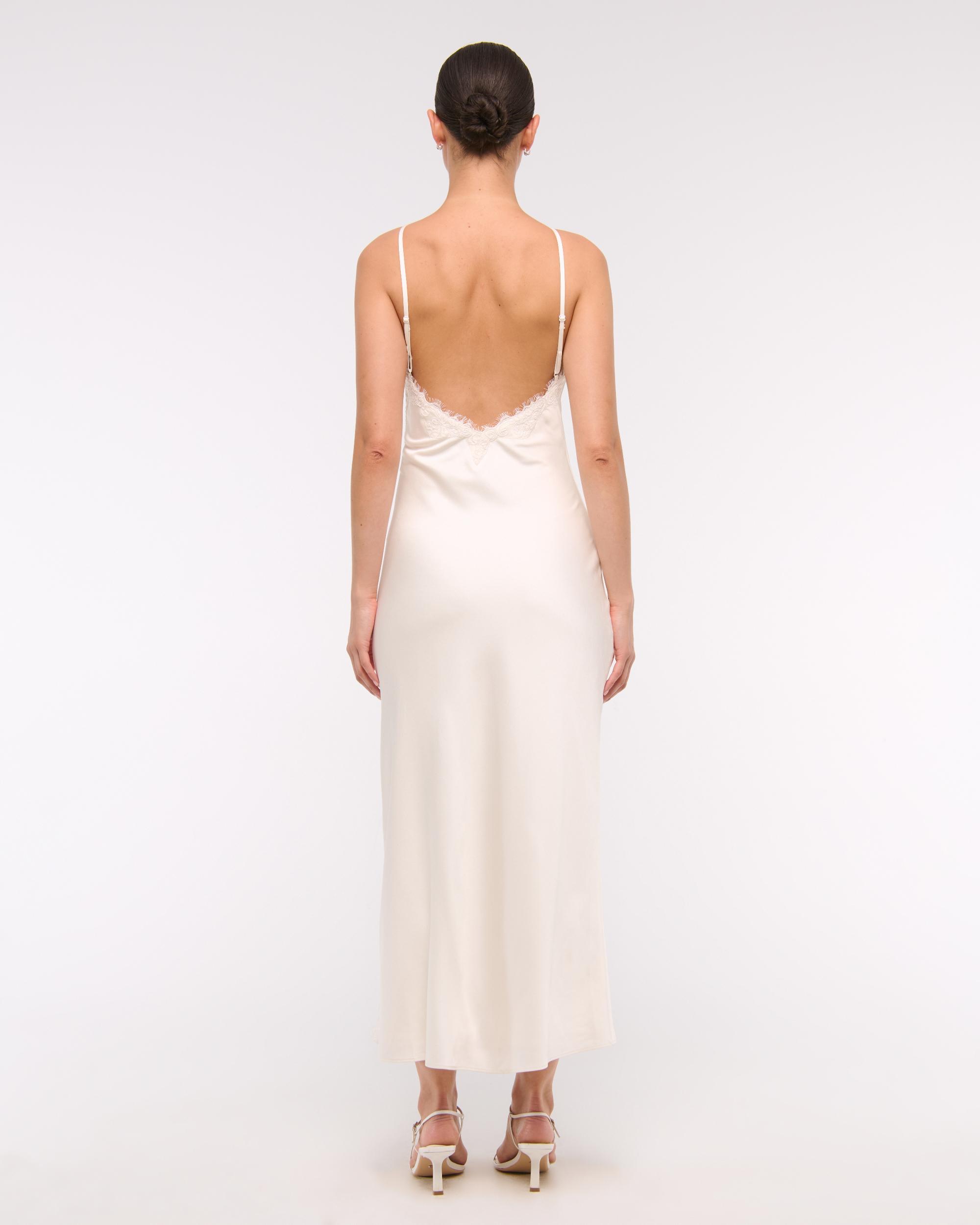 High Neck Lace Trim Midi Dress Product Image