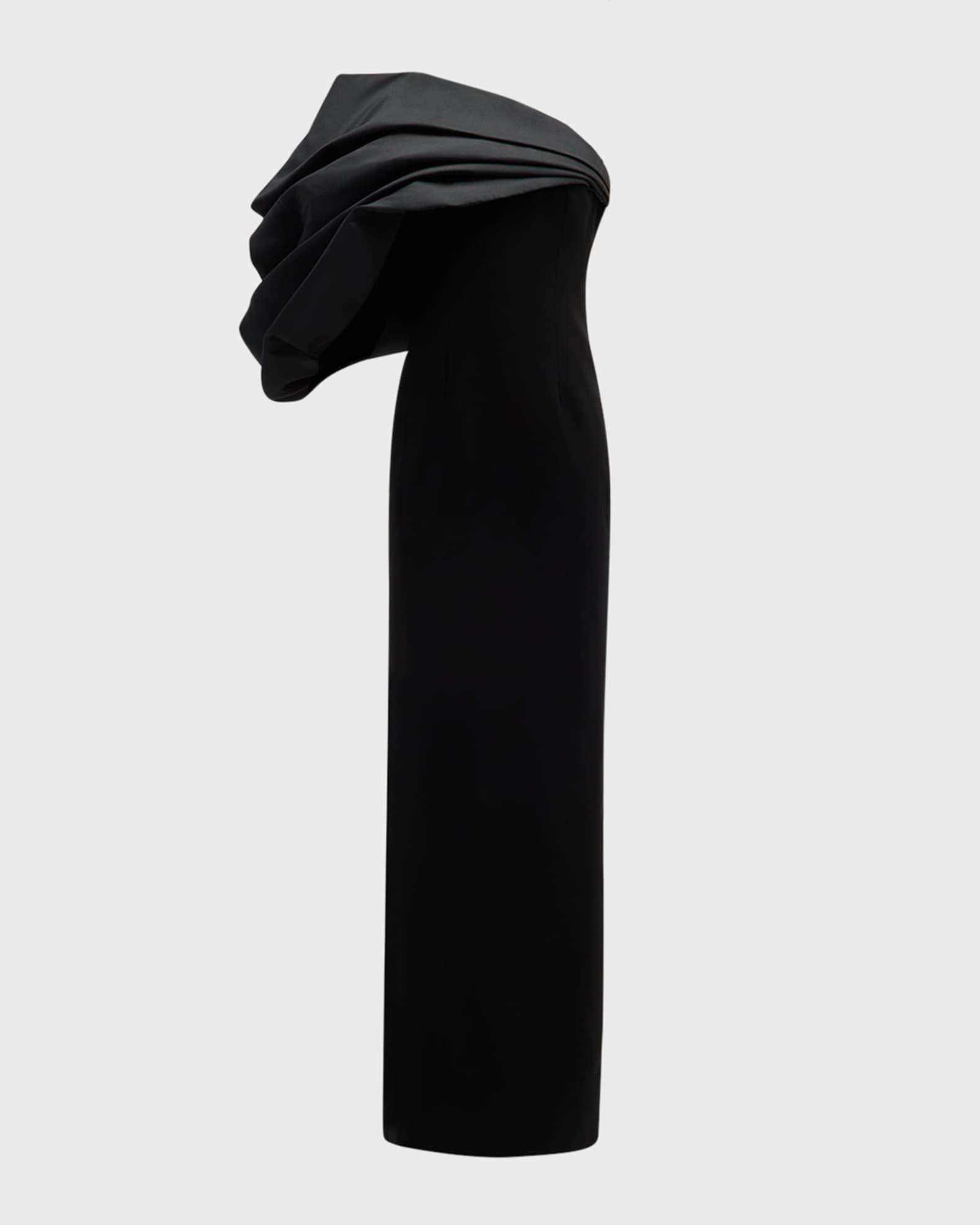 Draped One-Shoulder Column Gown Product Image