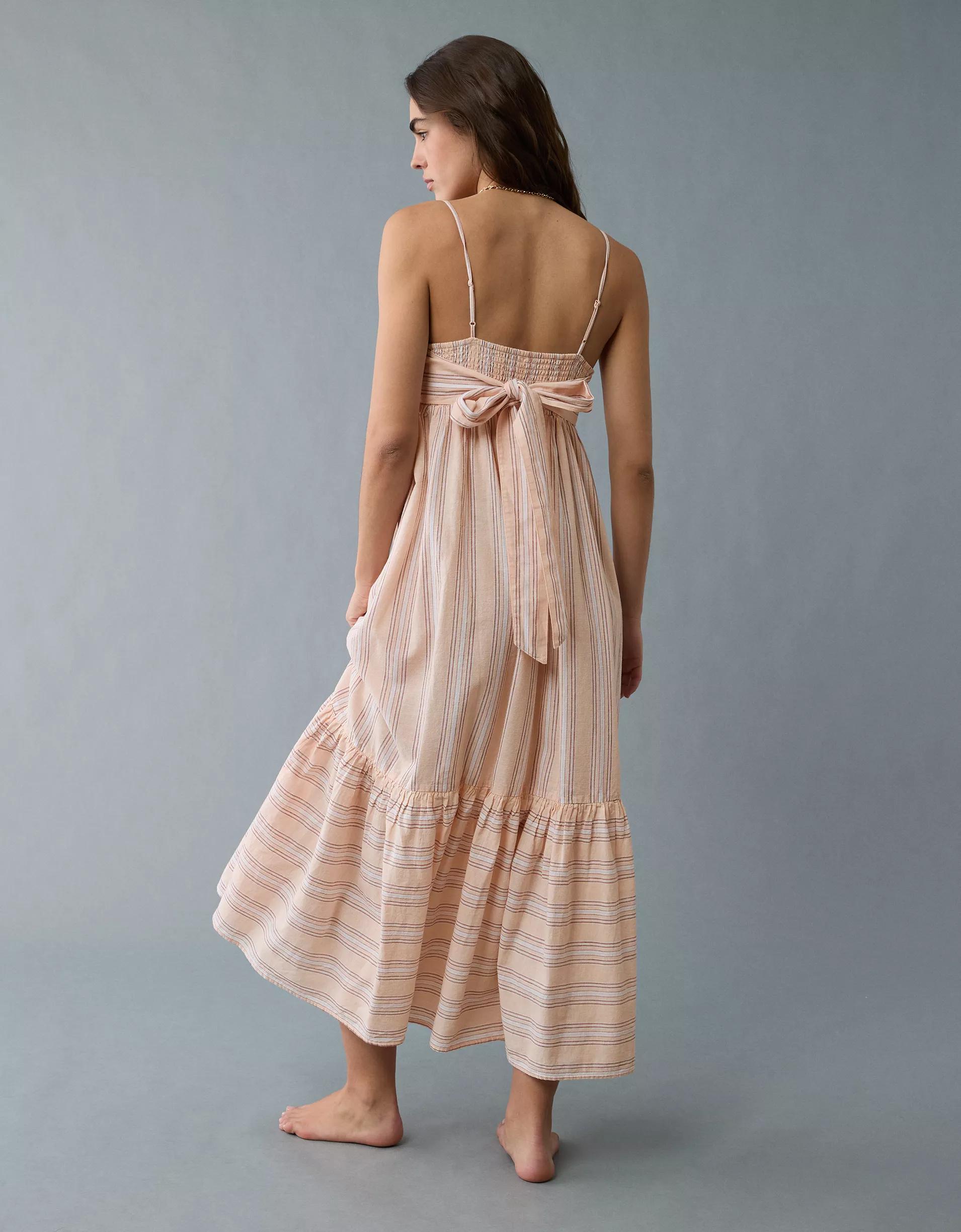 AE Tie Back Babydoll Maxi Dress Product Image