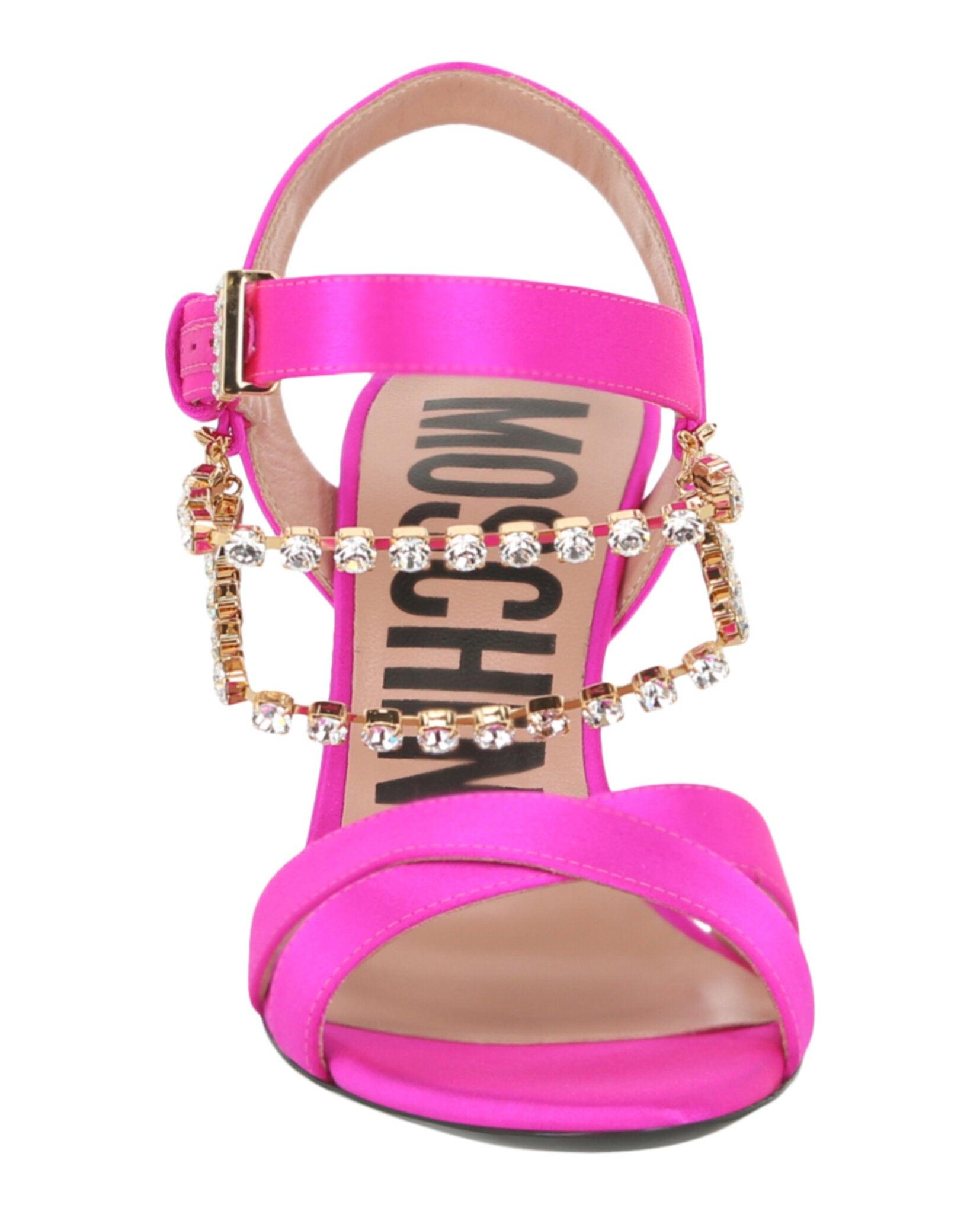 Moschino Rhinestone-Embellished Stiletto Sandals Female Product Image