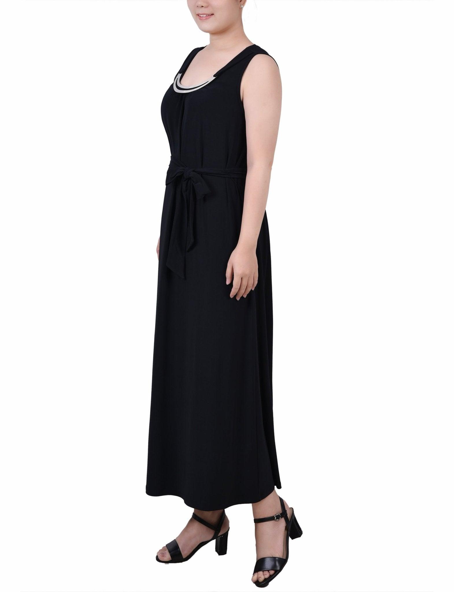 Black Ankle Length Sleeveless Dress - Petite Product Image