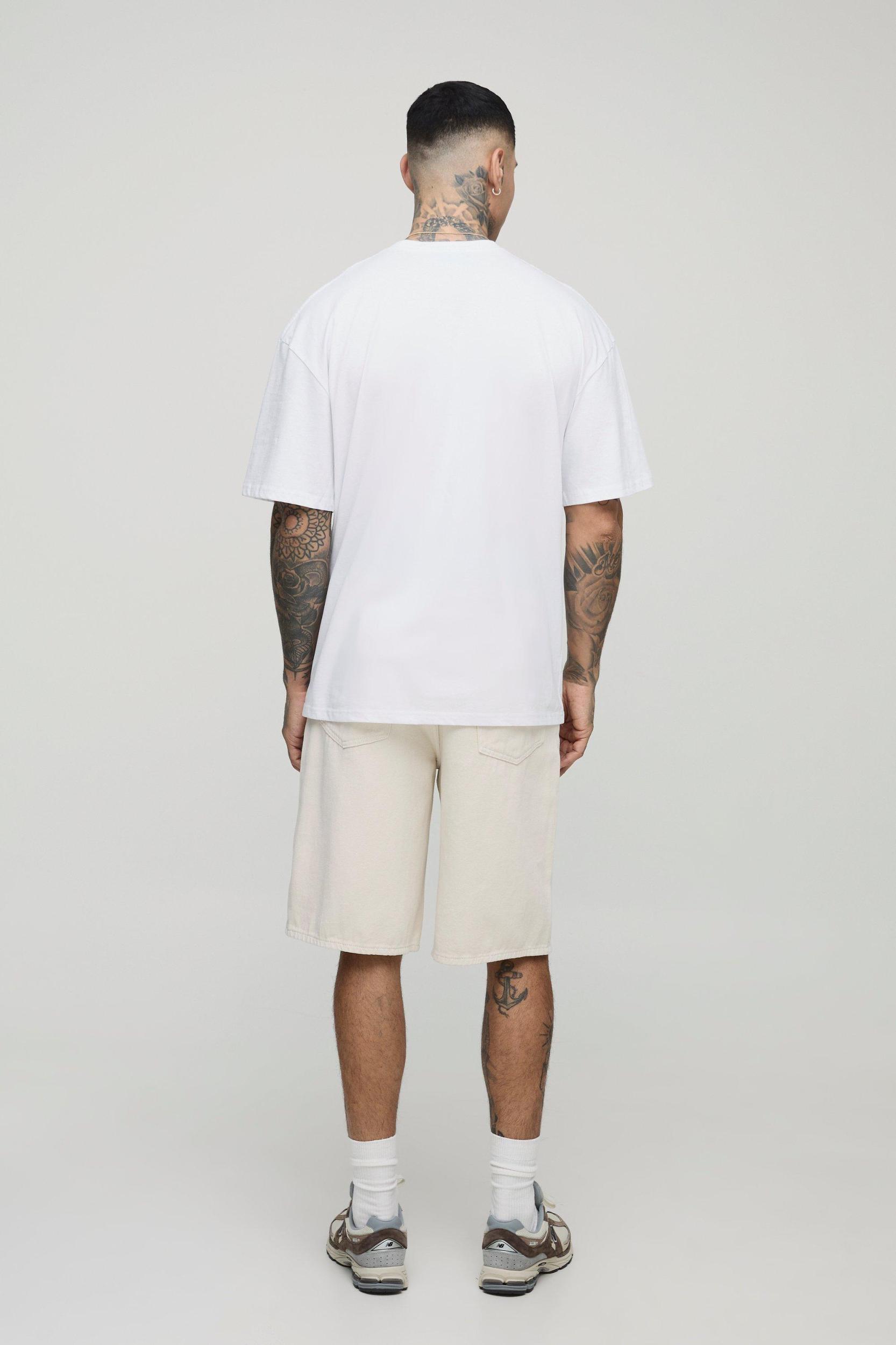 Tall Oversized Monaco Racing Car Print T-Shirt | boohooMAN USA Product Image