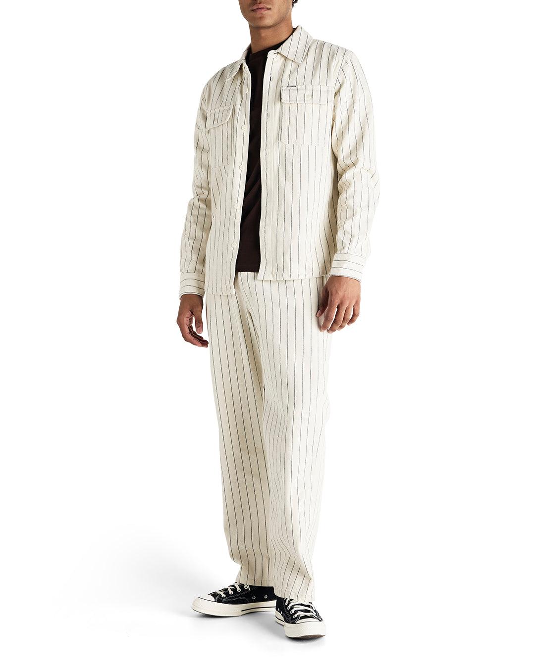 Dallas Stripe Work Pant - Natural Product Image