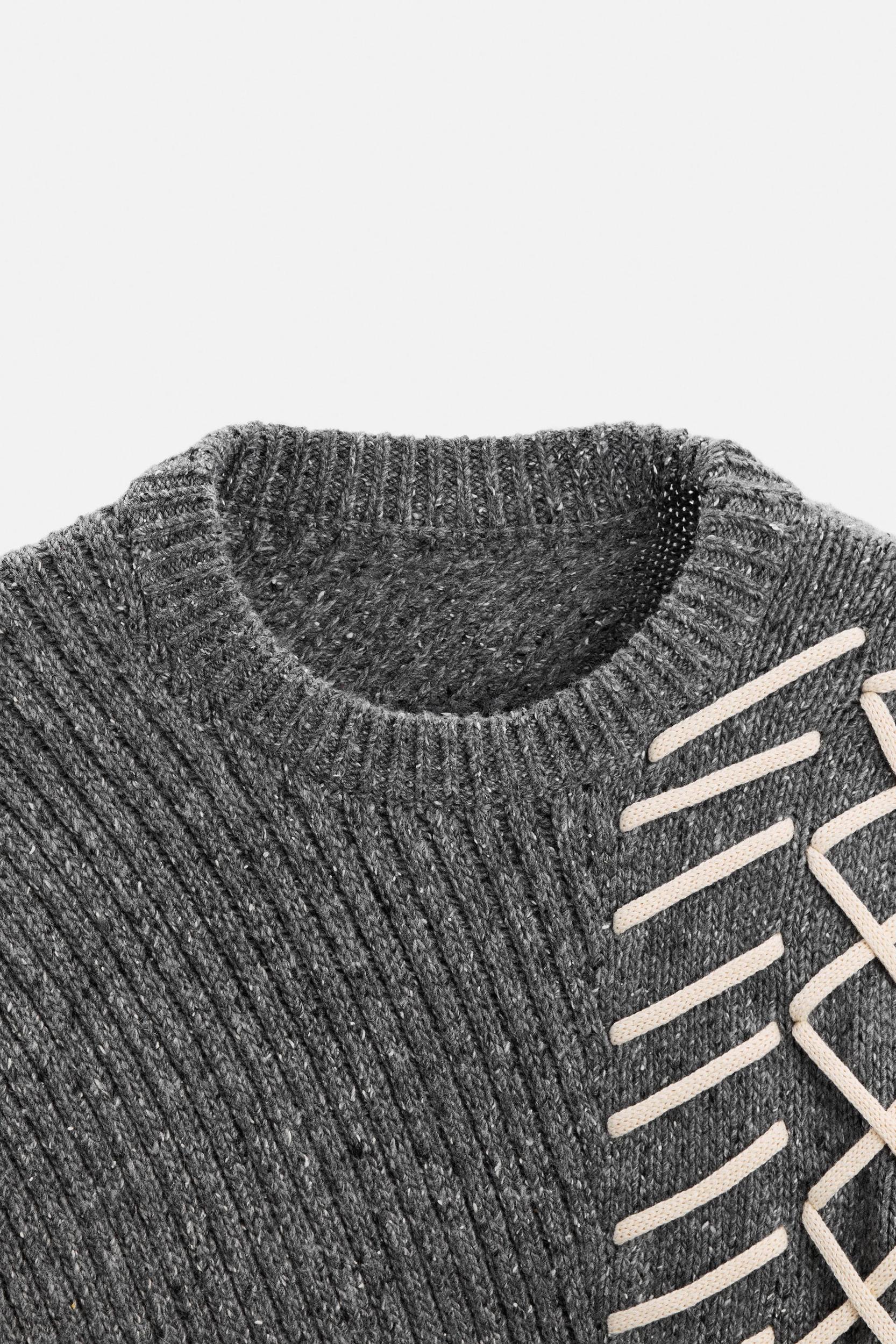 CONTRAST RIBBONS SWEATER LIMITED EDITION Product Image