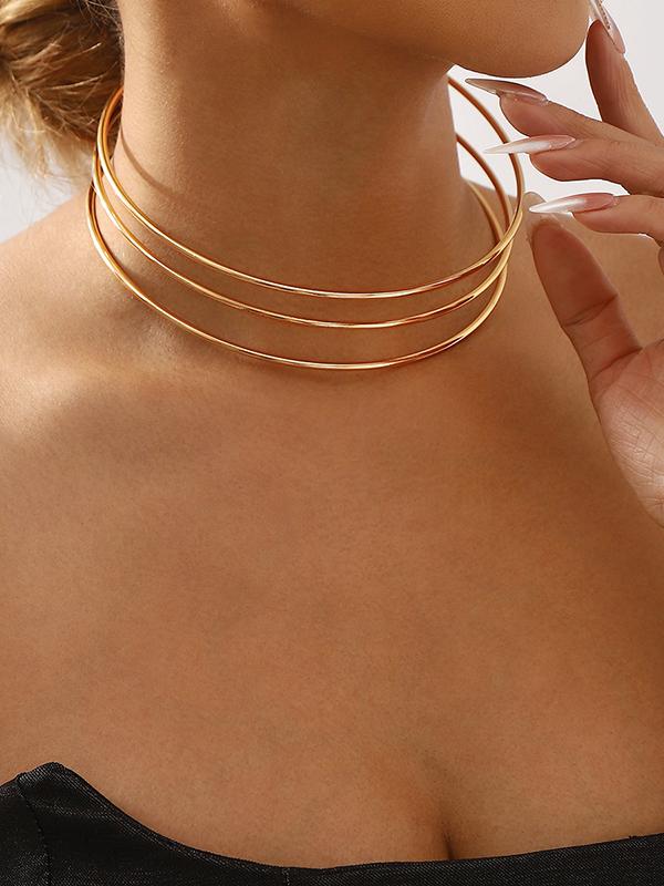 Normcore Geometric Ringent Choker Necklace Necklaces Accessories Product Image