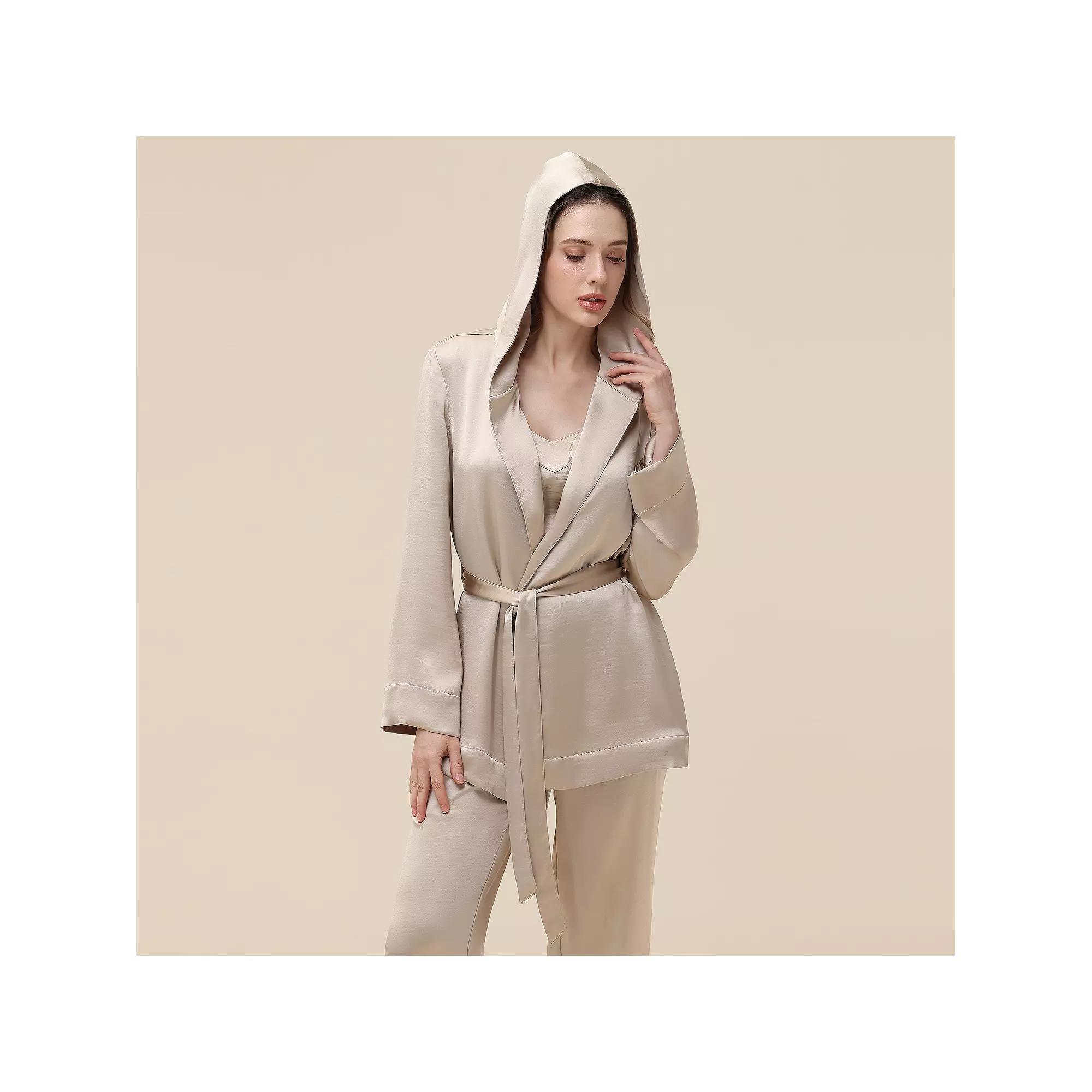 Women's Adyson Parker Satin Cami and Robe Set,  Product Image