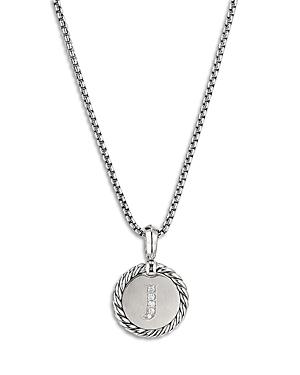 Womens Initial Charm Necklace in Sterling Silver Product Image