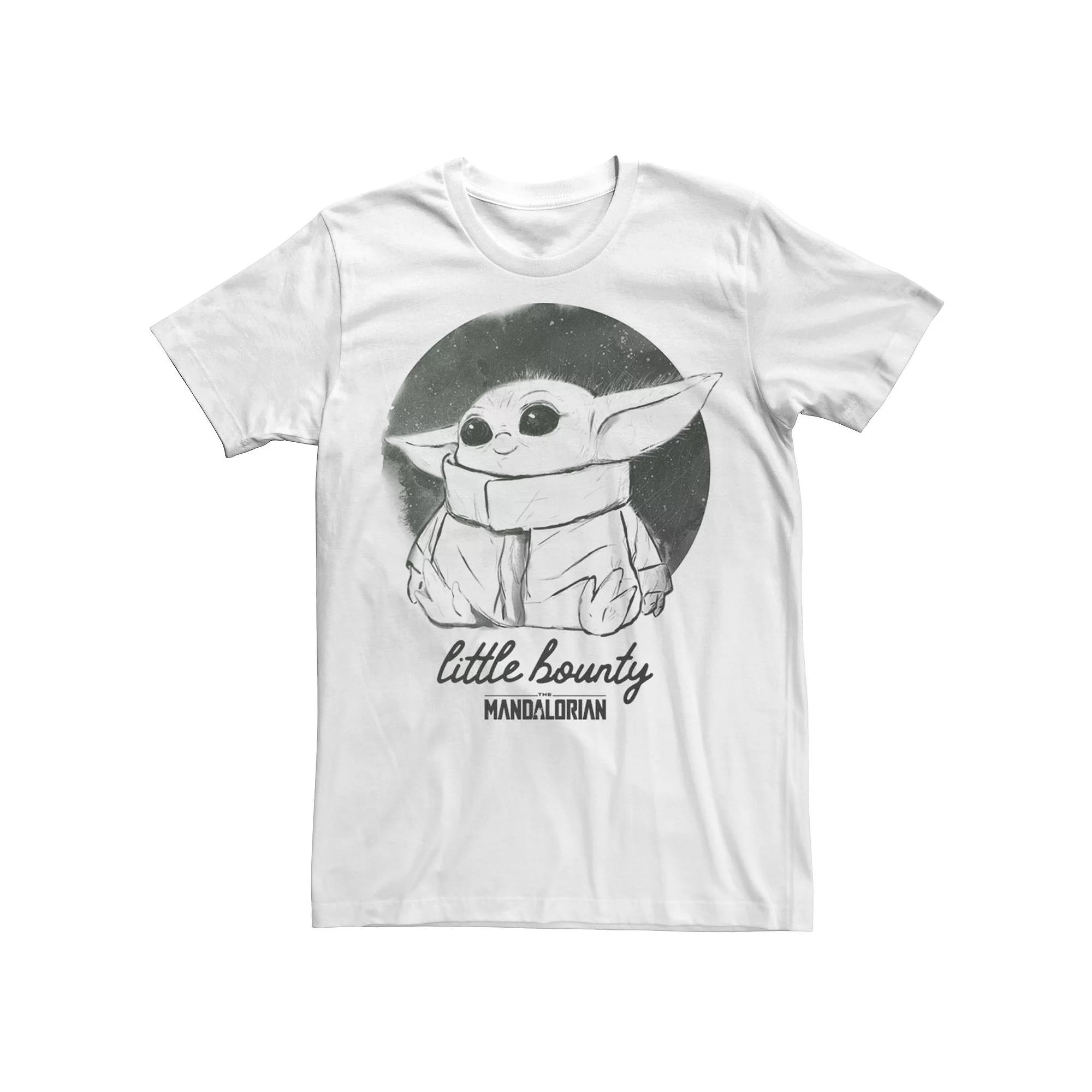 Men's Star Wars The Mandalorian The Child Little Bounty Watercolor Tee, Size: 3XL, White Product Image