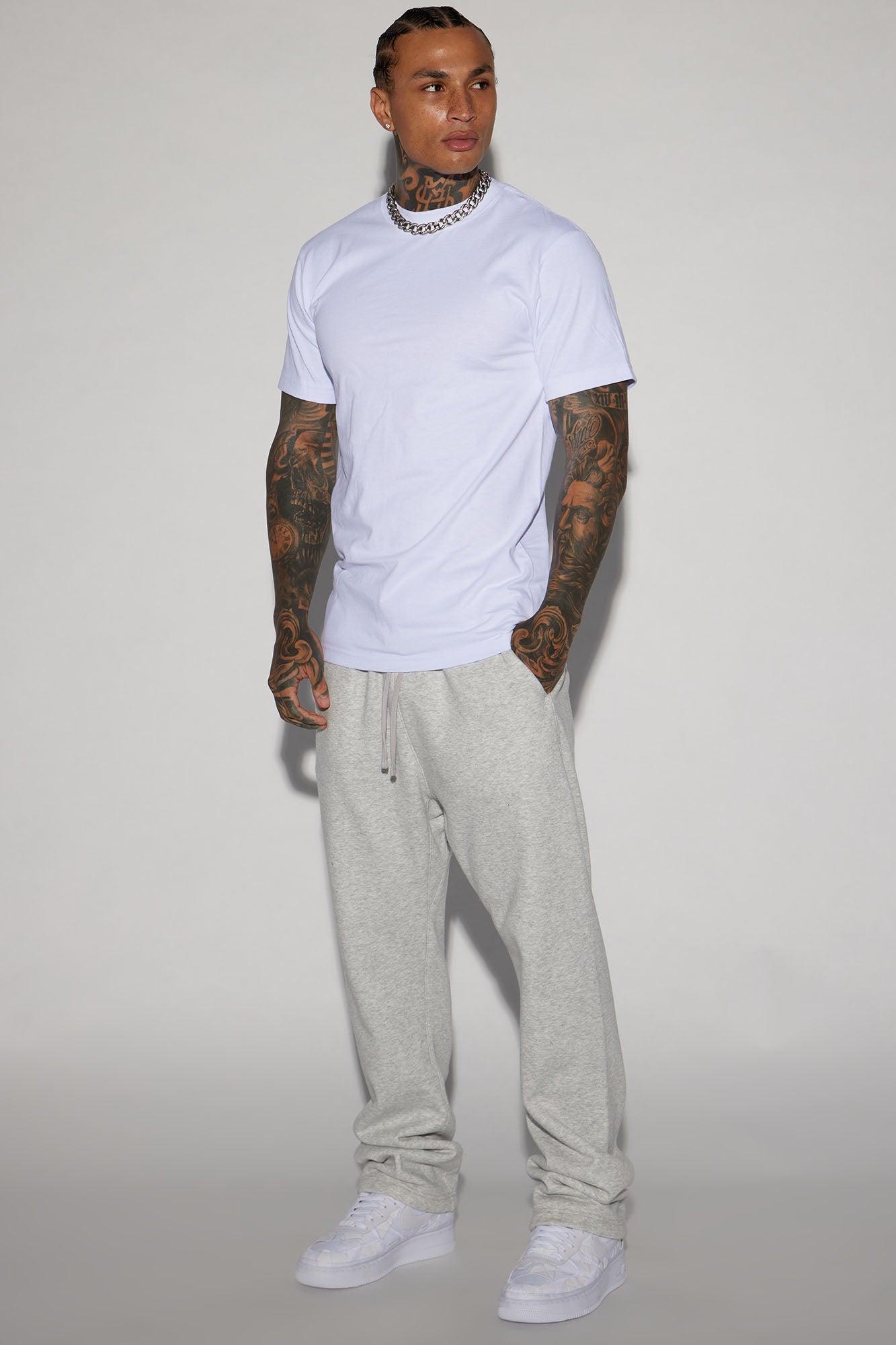 Tyson Heavyweight Straight Sweatpants - Heather Grey Product Image