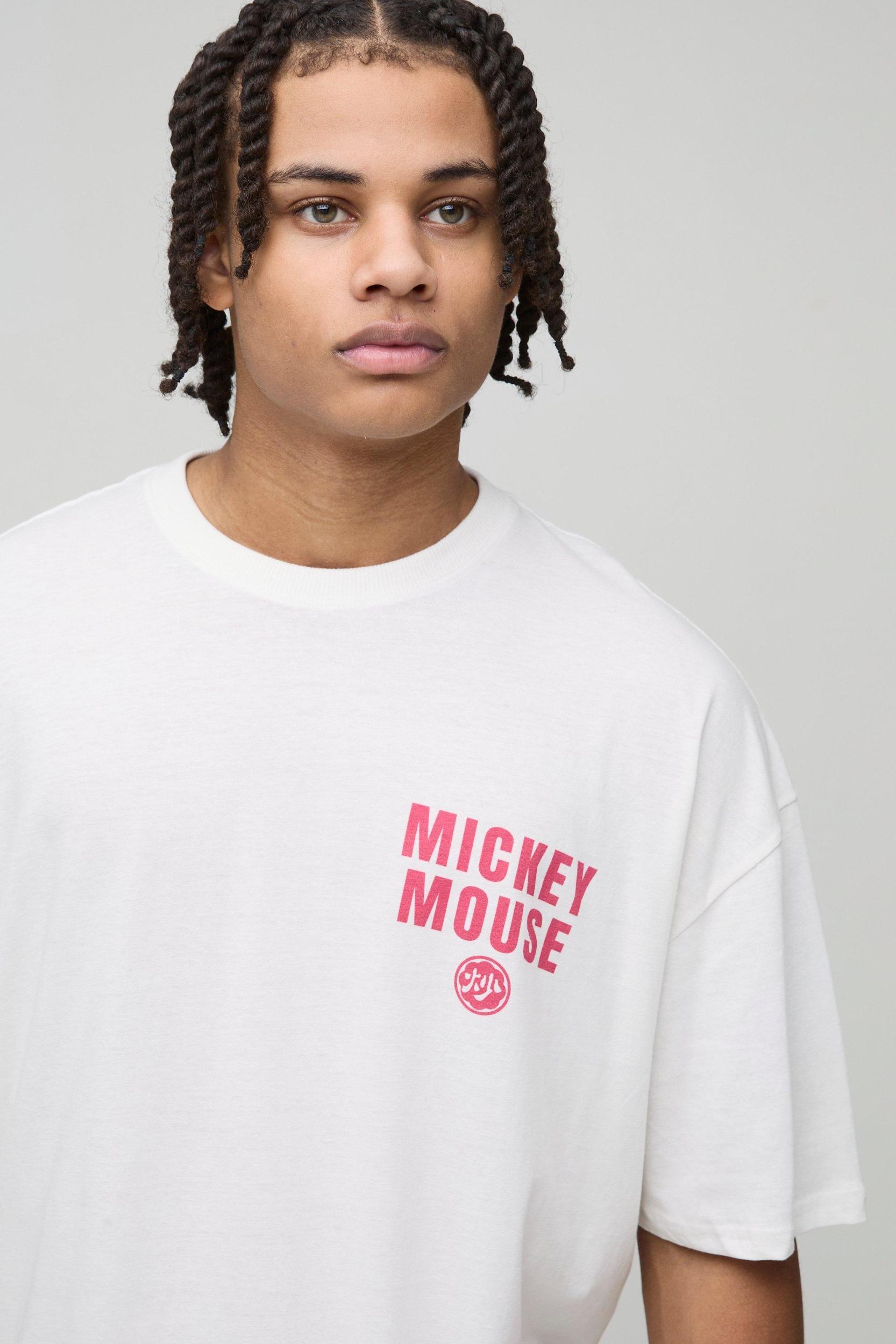 Oversized Disney Mickey Mouse License T-Shirt | boohooMAN USA Product Image