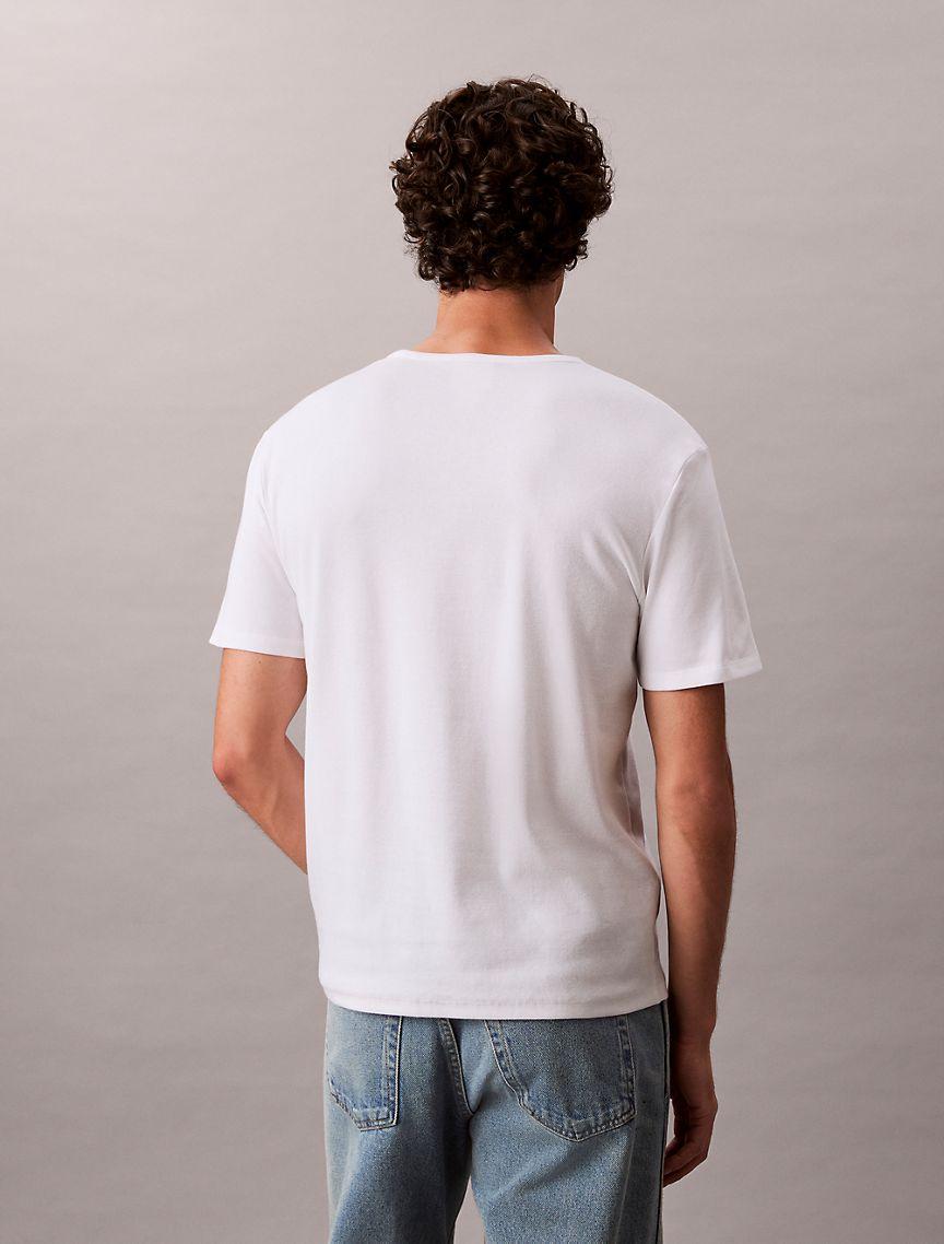 Calvin Klein Mens Cotton Stretch Slim T-Shirt - White Product Image