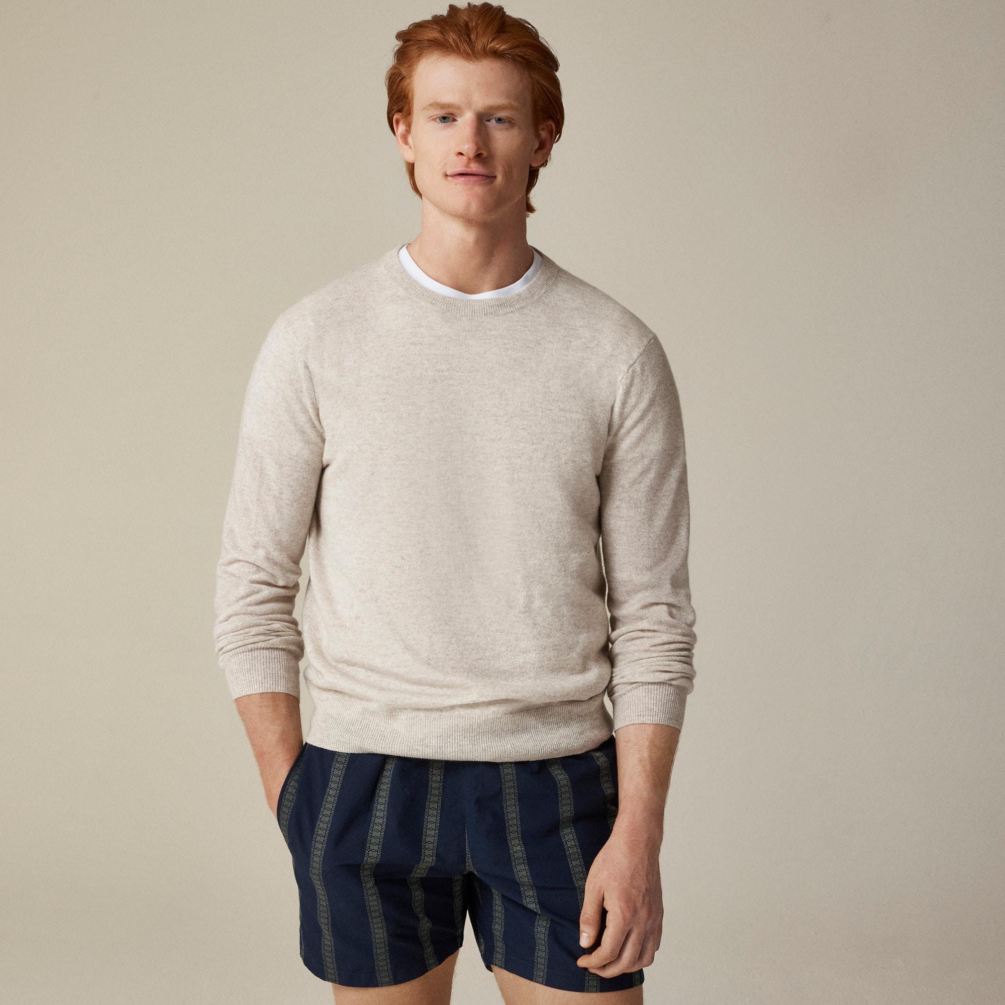 Marled cashmere-linen blend sweater Product Image