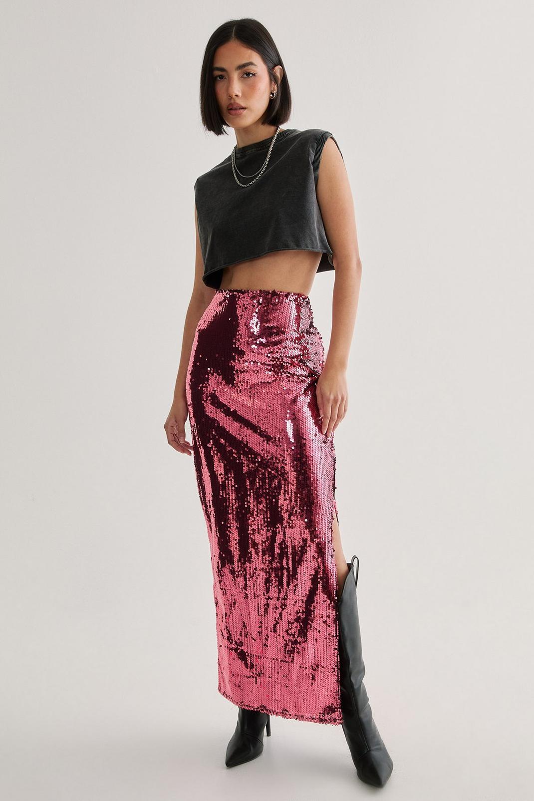 Sequin Maxi Skirt Product Image