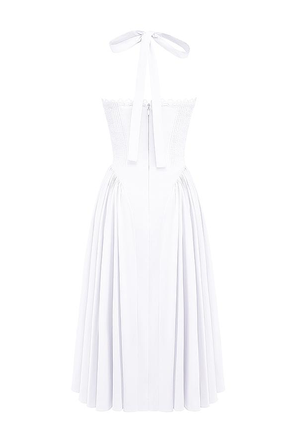 Adabella  white cotton halter sundress Product Image