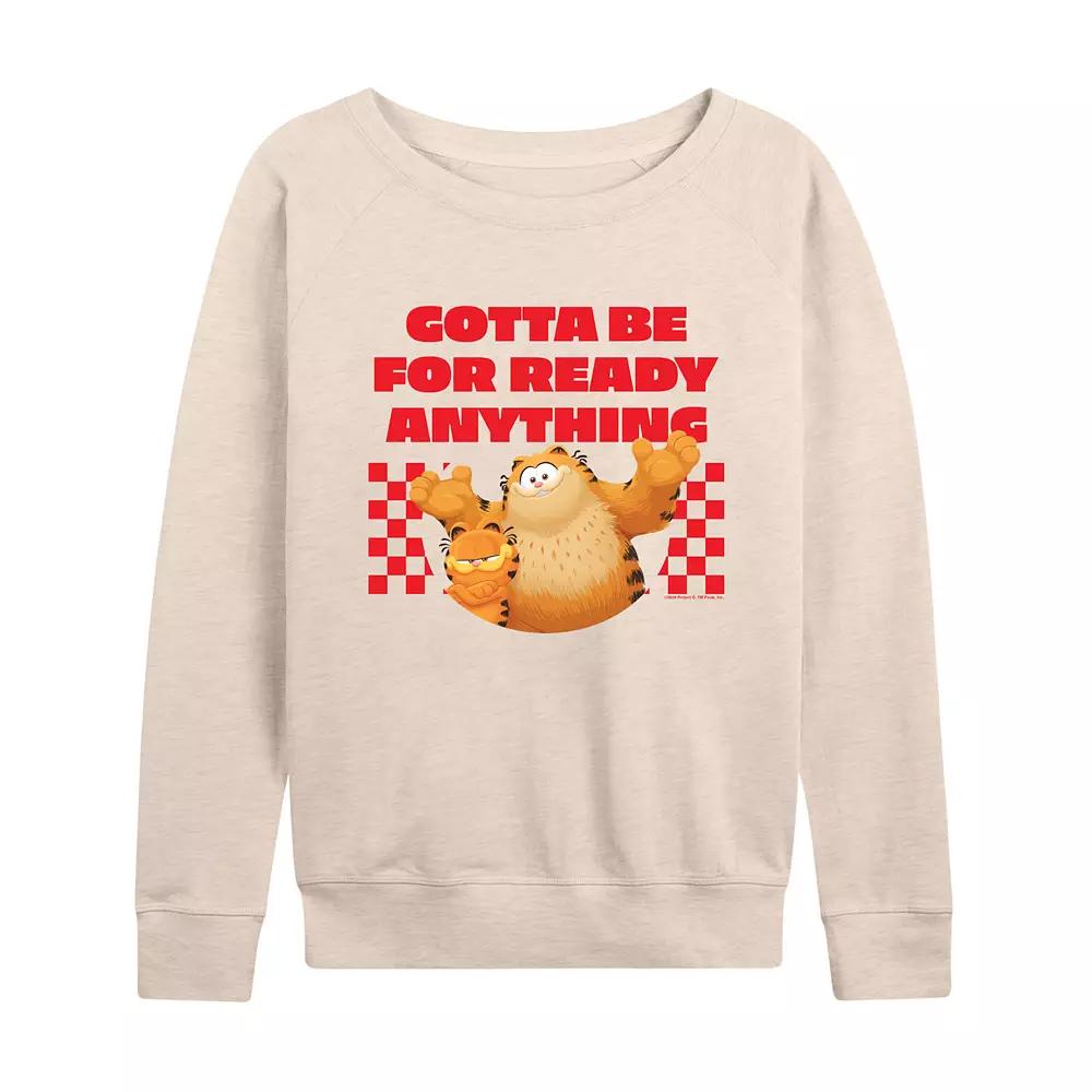 Women's The Garfield Movie Be Ready French Terry Long Sleeve Tee,  Product Image
