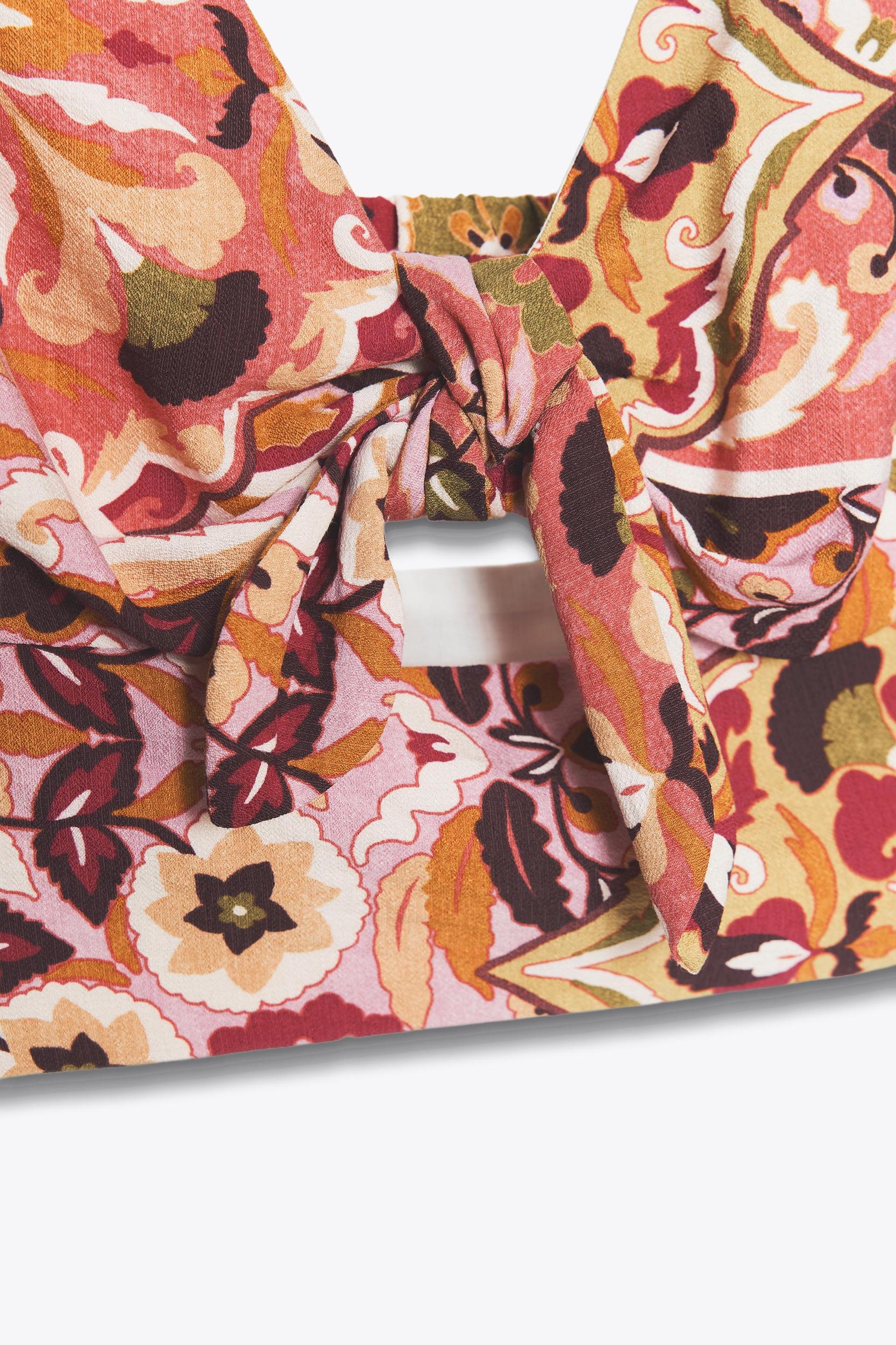 KNOTTED PRINTED RUSTIC TOP Product Image