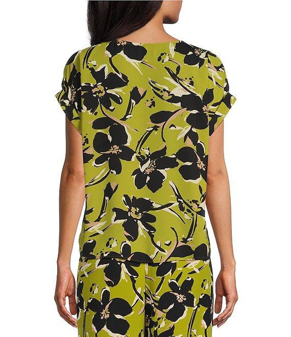 Investments Woven Short Cuff Sleeve Novelty Top Product Image