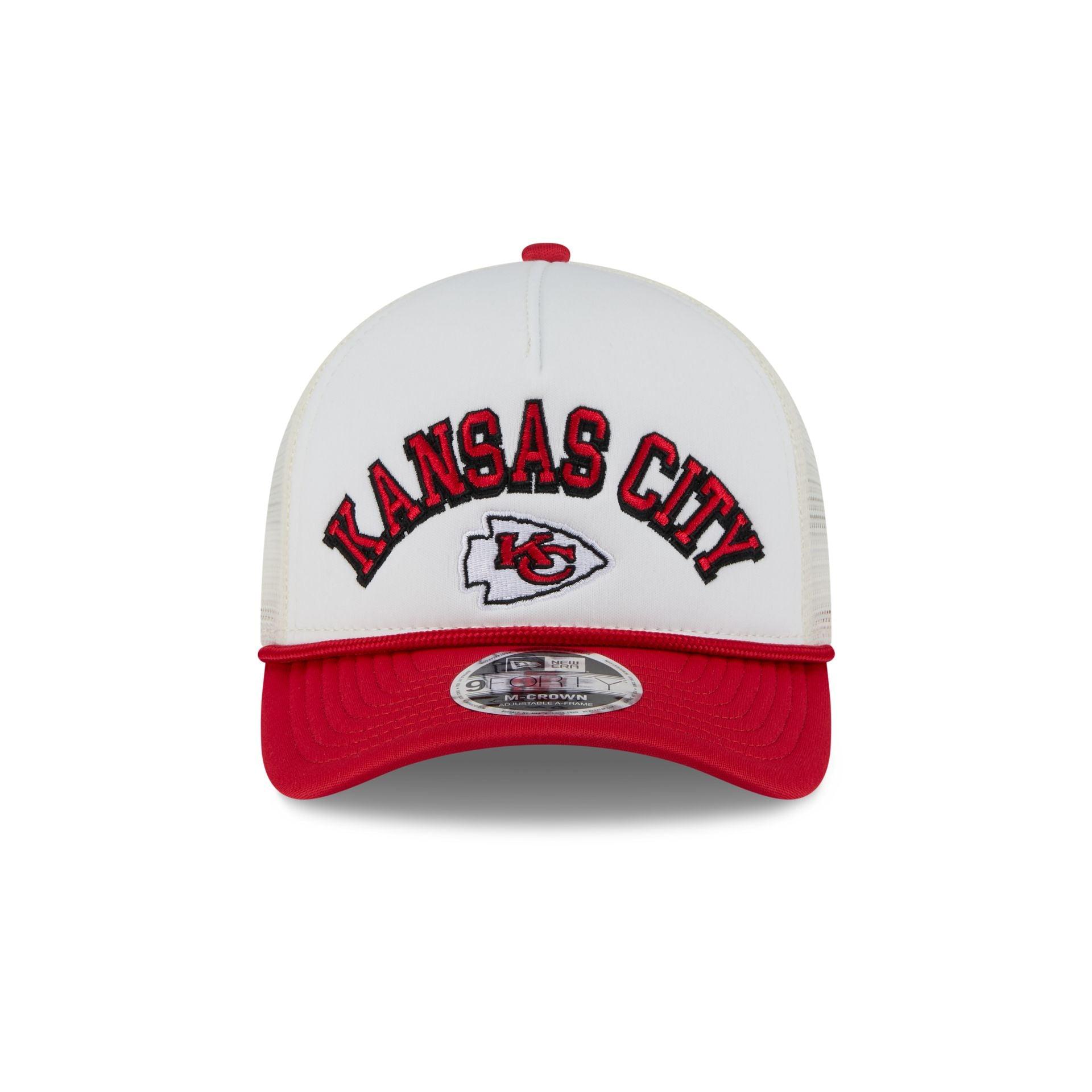 Kansas City Chiefs Chrome Arch 9FORTY M-Crown A-Frame Trucker Hat Male Product Image