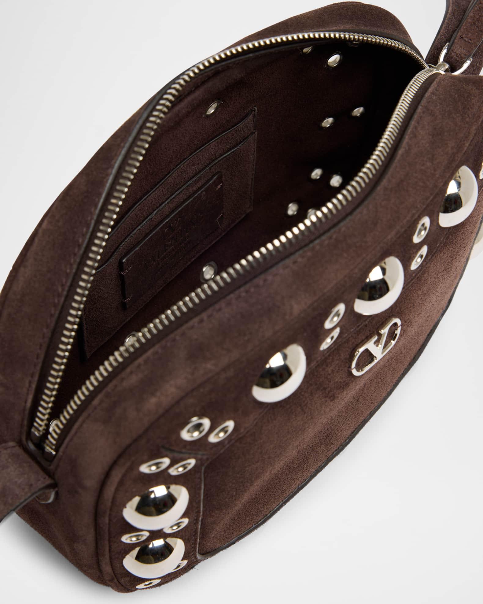 Nellcote Studded Suede Camera Crossbody Bag Product Image