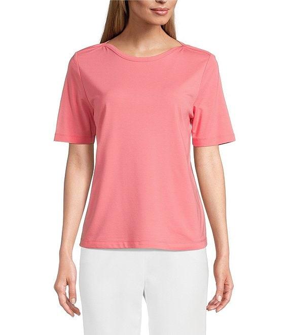 Investments Knit Short Sleeve Ballet Neck Top Product Image