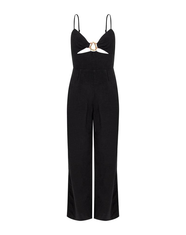 Adalia Sleeveless Jumpsuit - Black Product Image