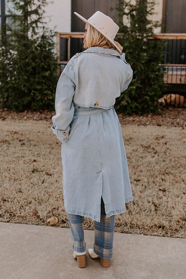 London Lookout Denim Trench Coat Product Image