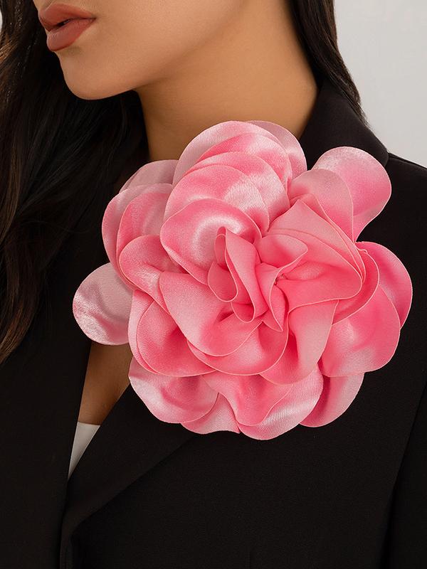 Flower Shape Solid Color Brooch Accessories Product Image
