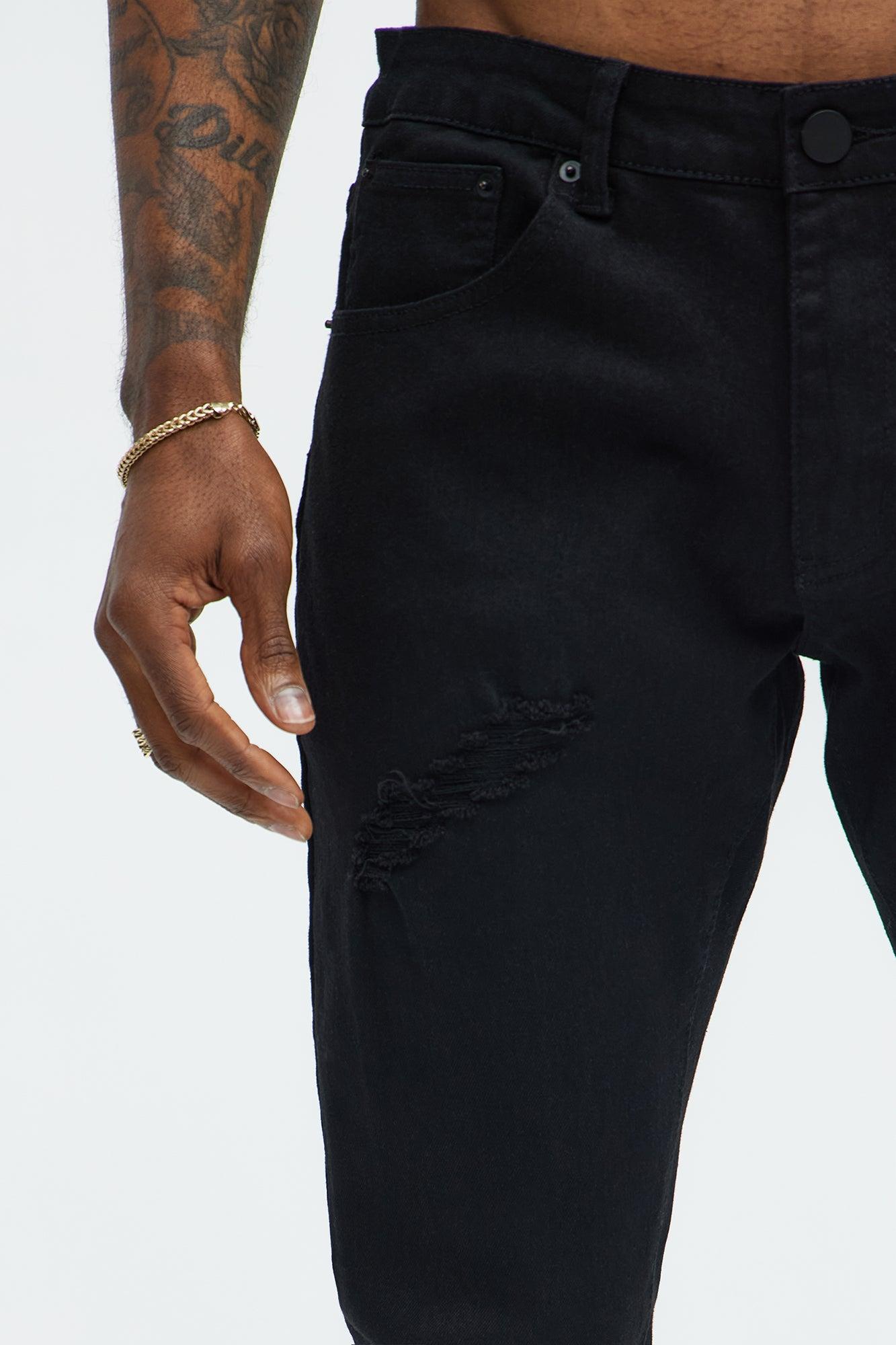 Down To Flames Skinny Jeans - Black Product Image