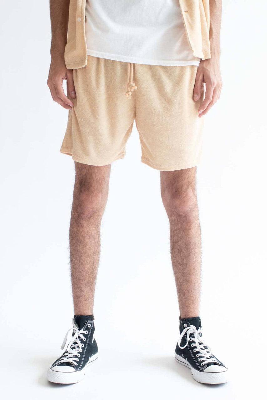 Tan Terry Shorts Product Image