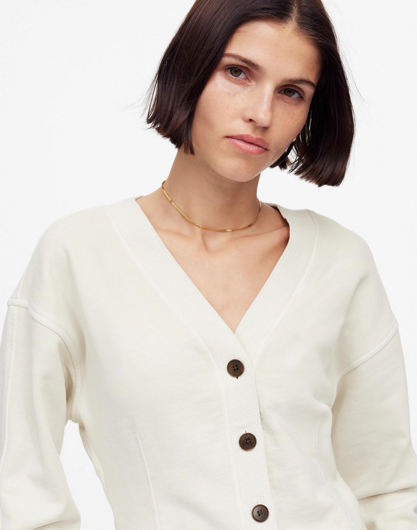 Darted Cardigan Sweatshirt Product Image
