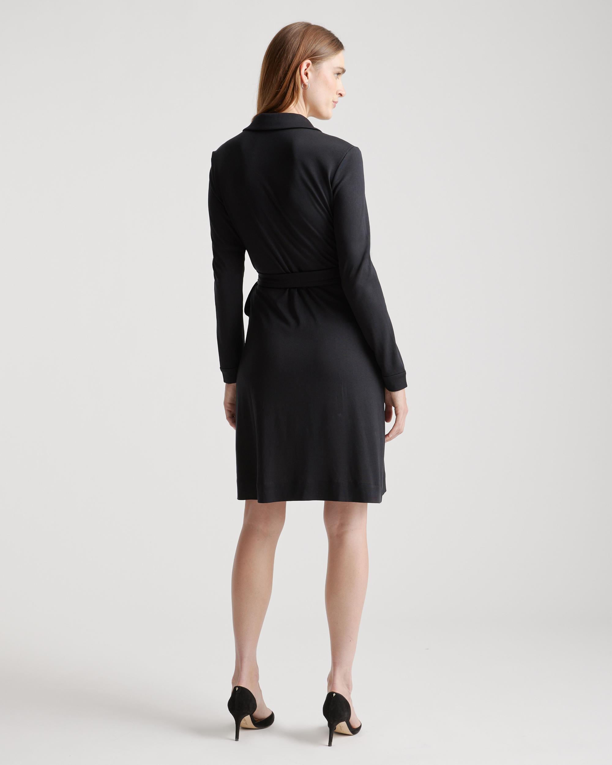 Quince | Women's 100% Silk Jersey Mini Wrap Dress Product Image