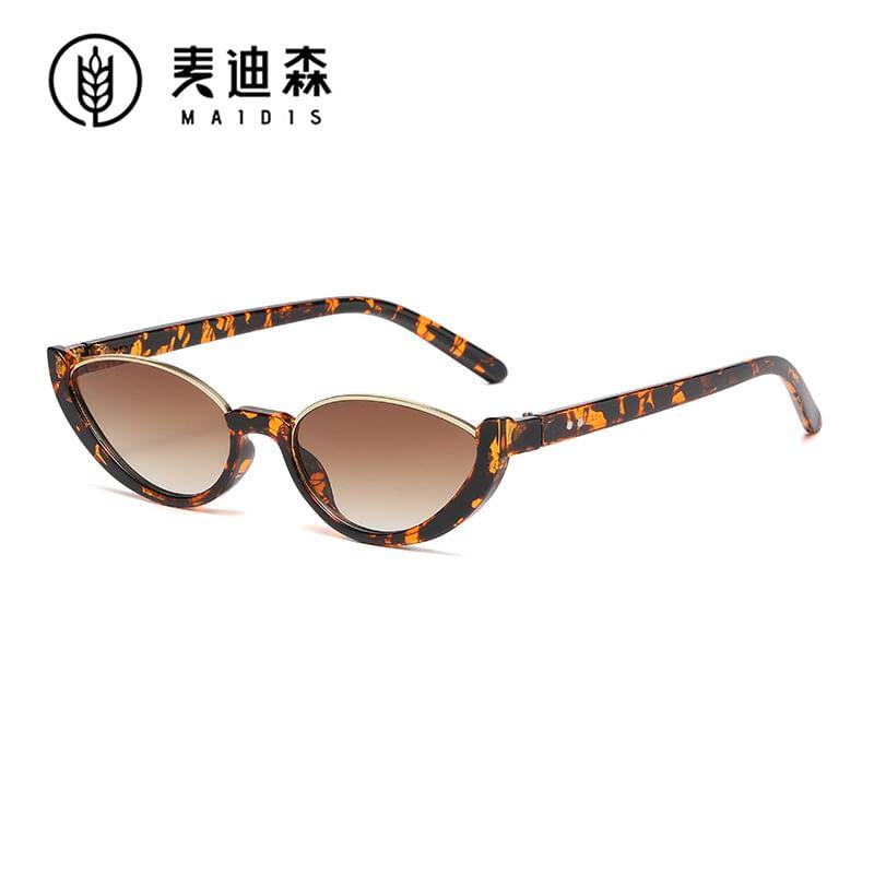 Small Oval Semi-Rimless Sunglasses Product Image
