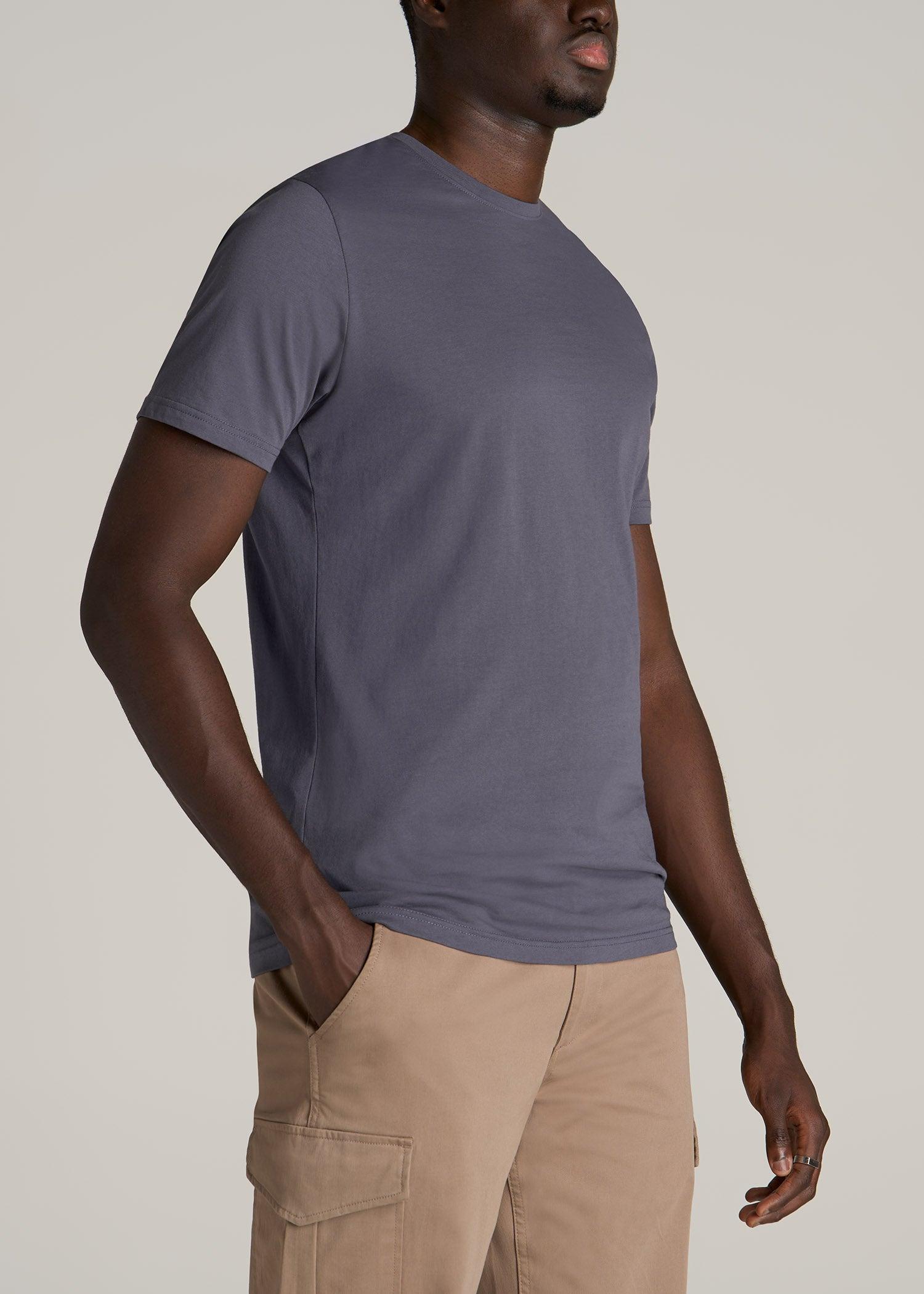 The Everyday Regular Fit Crewneck T-Shirt for Tall Men in Grey Blue Male Product Image