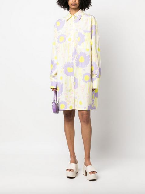 Sportmax Baldi Floral Cotton Poplin Shirt Dress Product Image