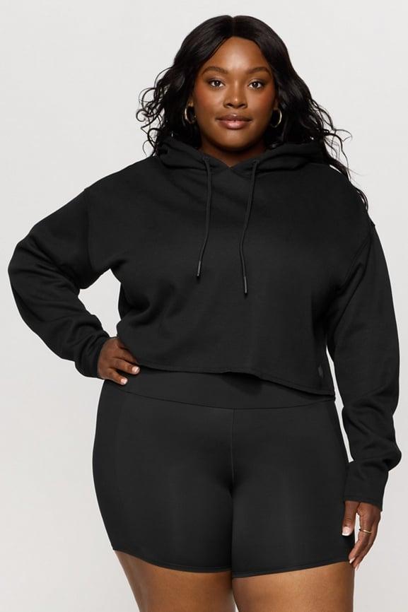Cozy Fleece Everyday Cropped Hoodie Product Image