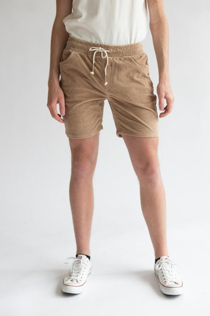 Drawstring Corduroy Shorts Product Image