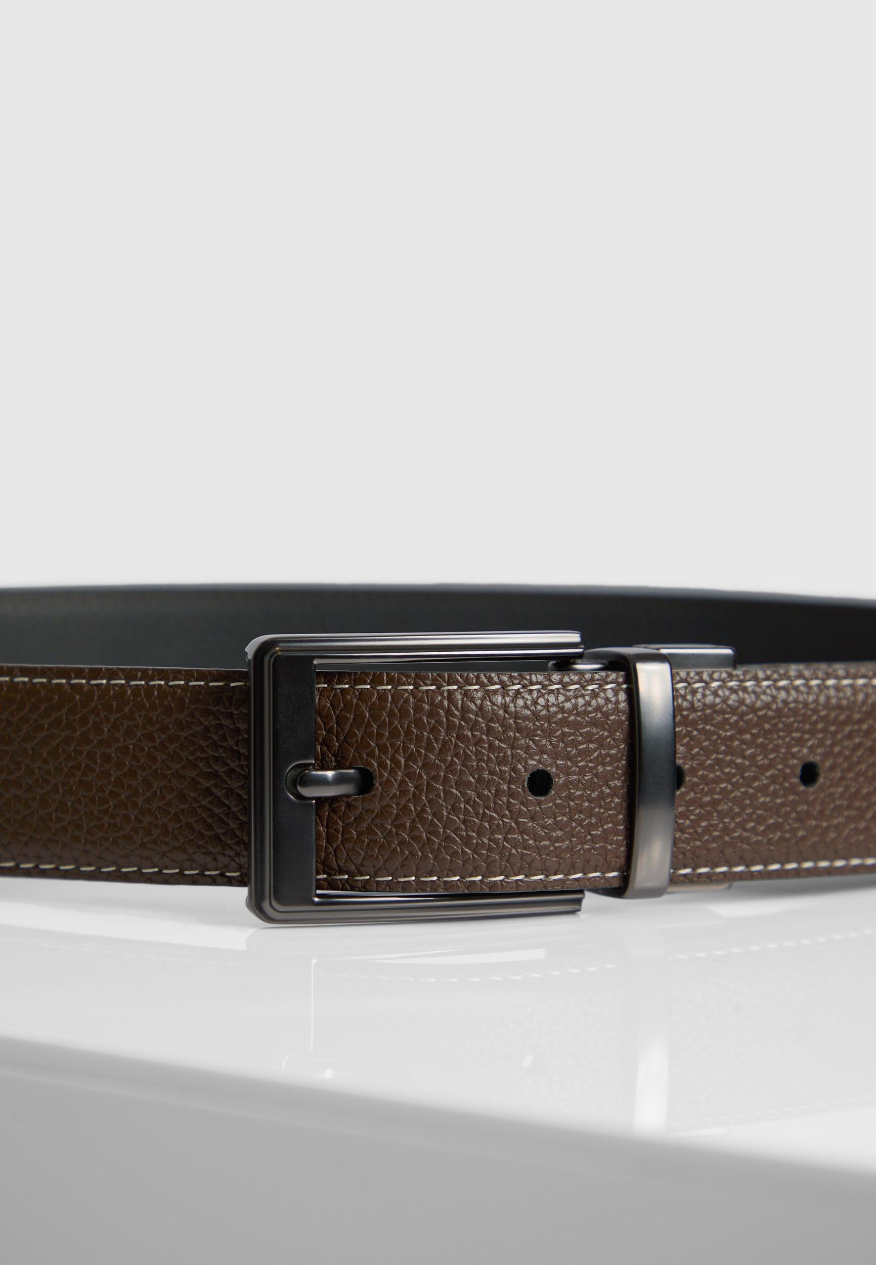 Rafael - Reversible Leather Belt - Black/Brown Male Product Image
