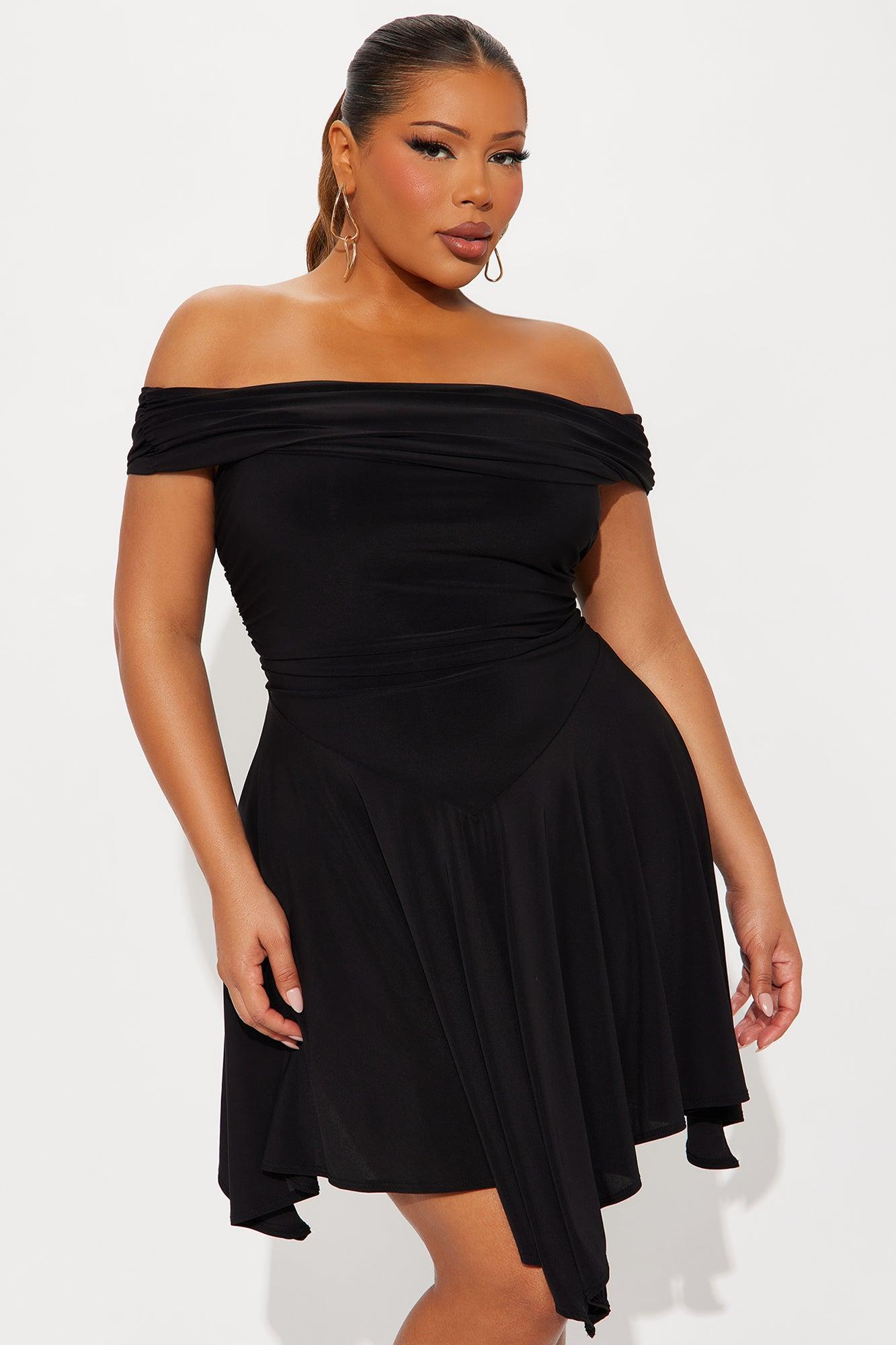 Penelope Off Shoulder Mini Dress - Black Female Product Image