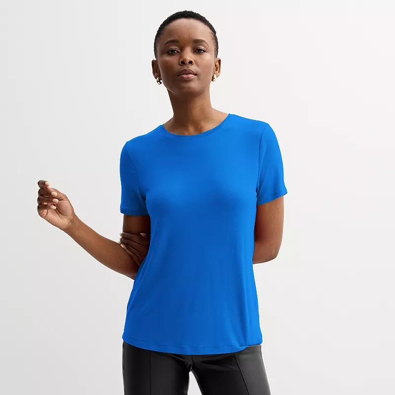 Petite Nine West Essential Crewneck Tee, Women's,  Product Image