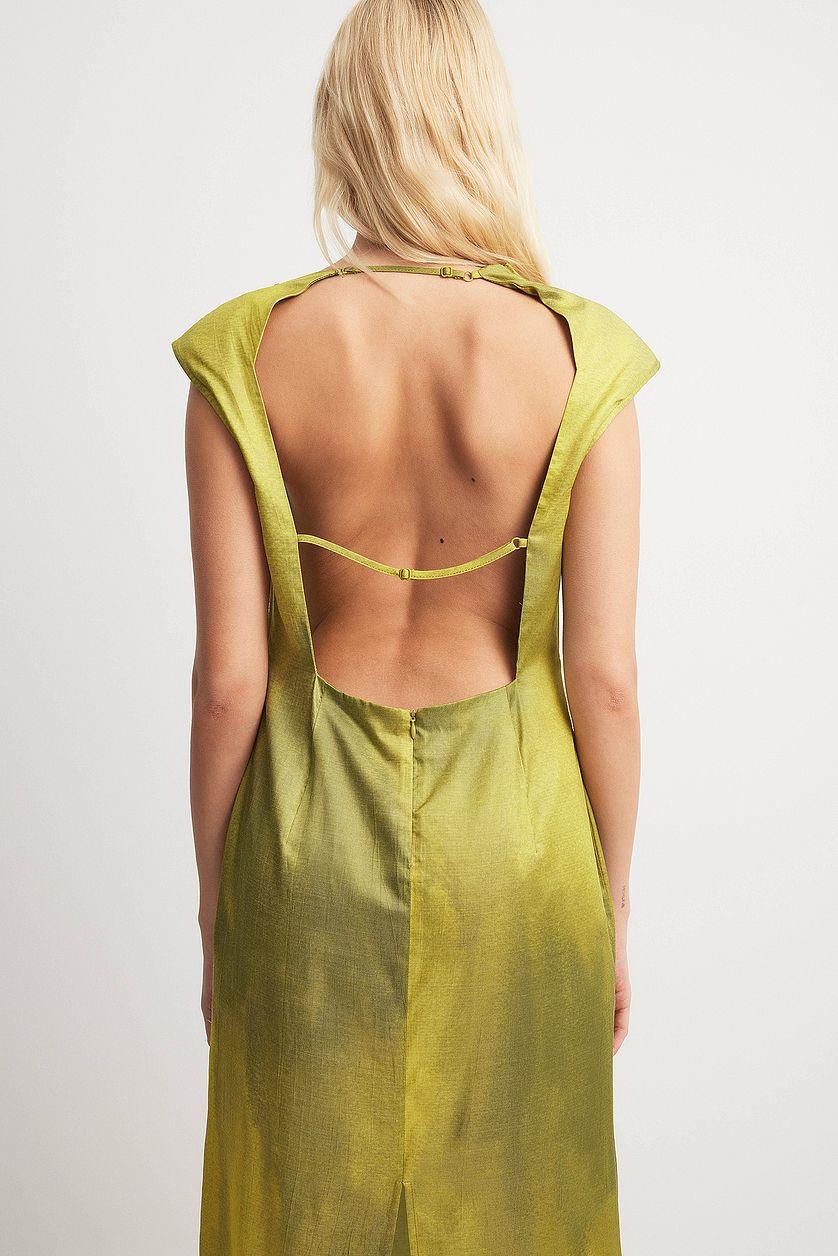 Funnel Neck Open Back Midi Dress Product Image