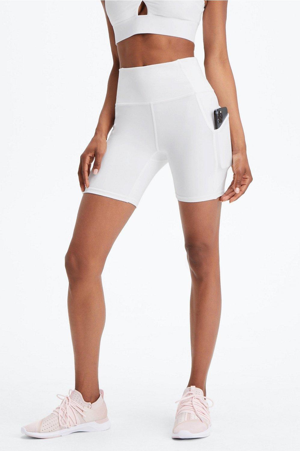 Fabletics Oasis High-Waisted 6 Short Womens white Size M Product Image