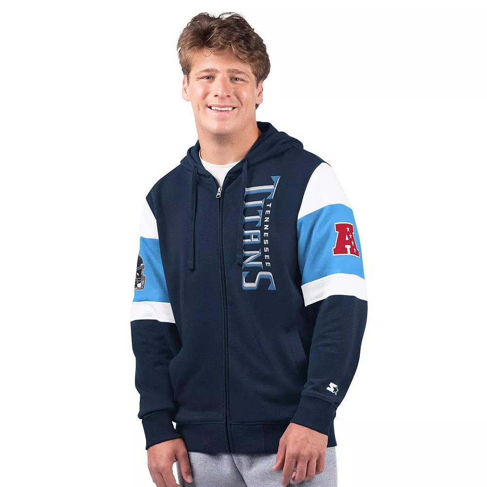 Men's Starter Navy Tennessee Titans Extreme Full-Zip Hoodie, Size: XL, Blue Product Image