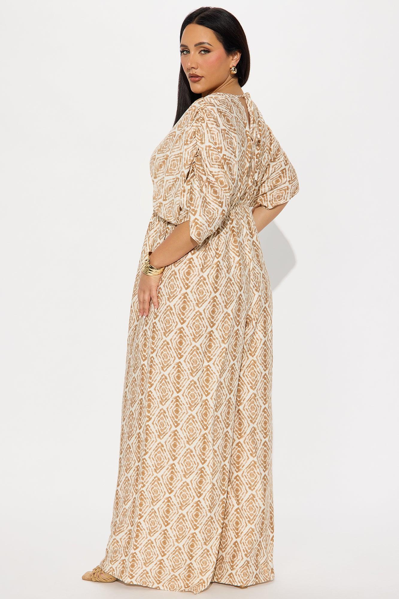 Wildflower Textured Jumpsuit - Mocha/combo Product Image