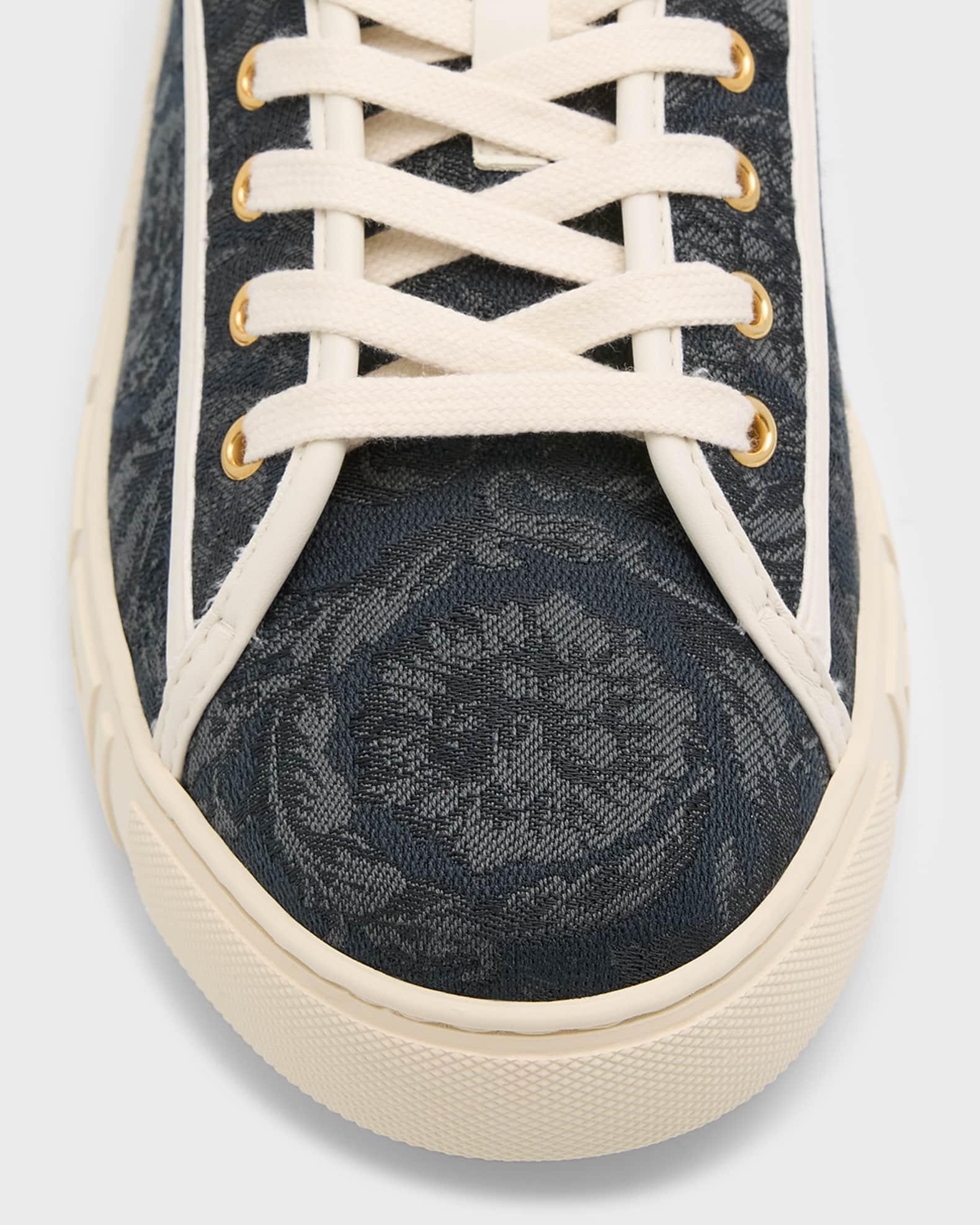 Men's La Greca Baroque Canvas Low-Top Sneakers Product Image