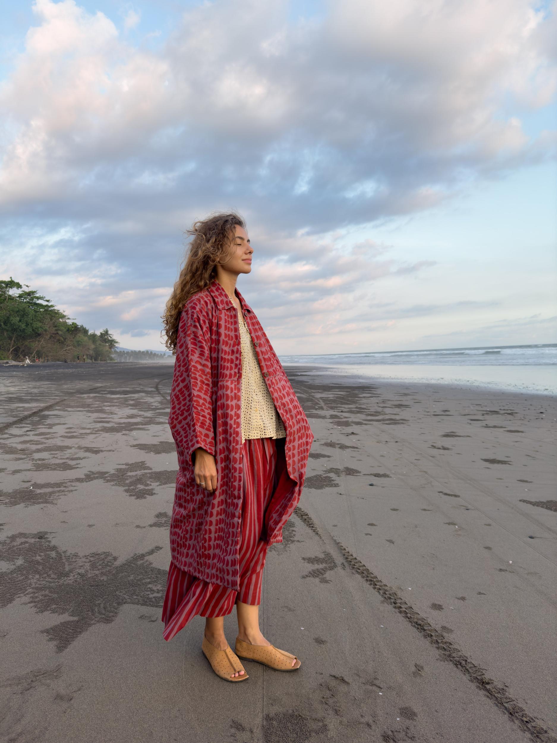 The Red Half Moons Duster Jacket Product Image