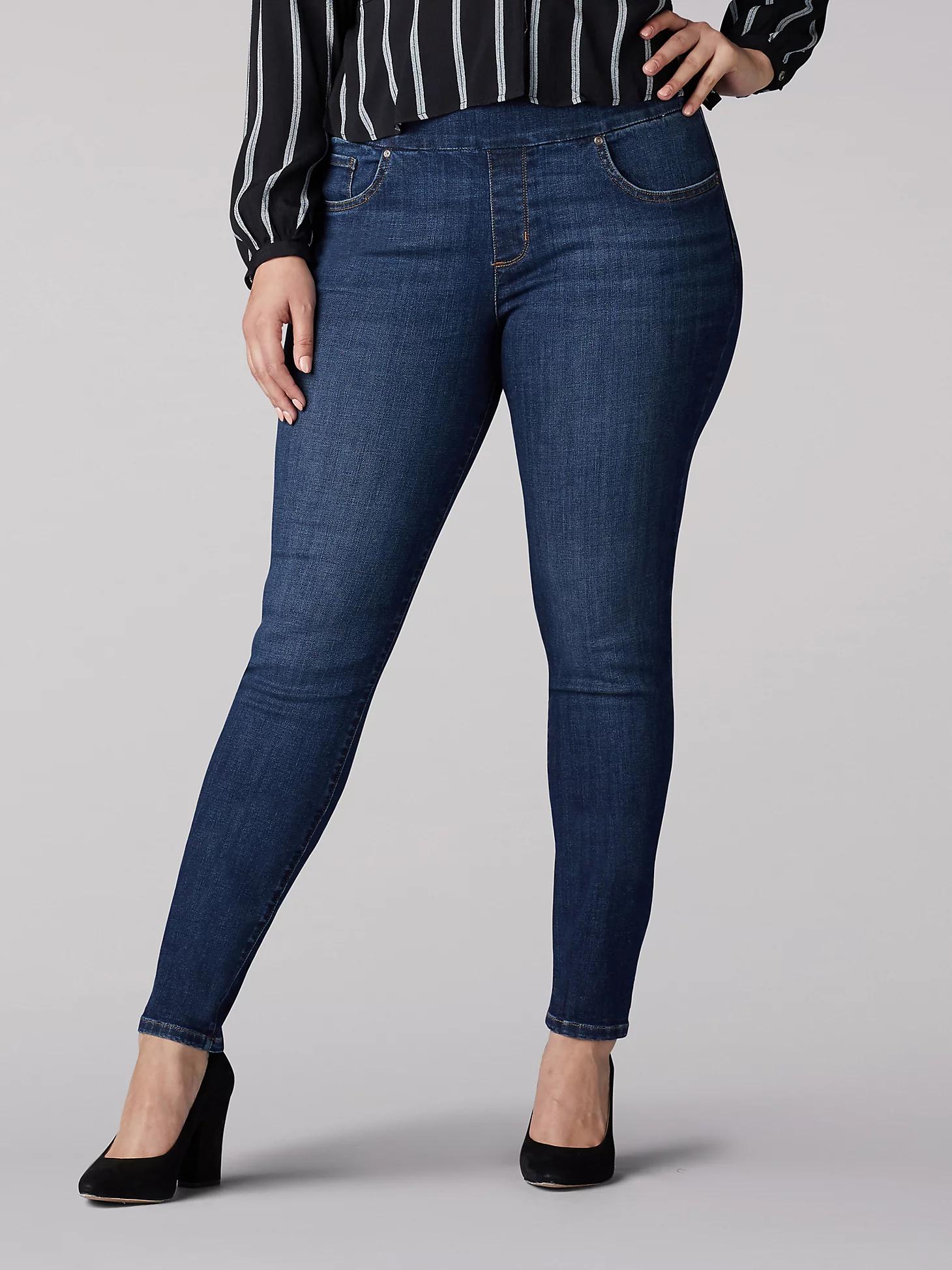 Women’s Sculpting Slim Fit Skinny Pull-On Jean (Plus) | Women's Jeans | Lee® Product Image
