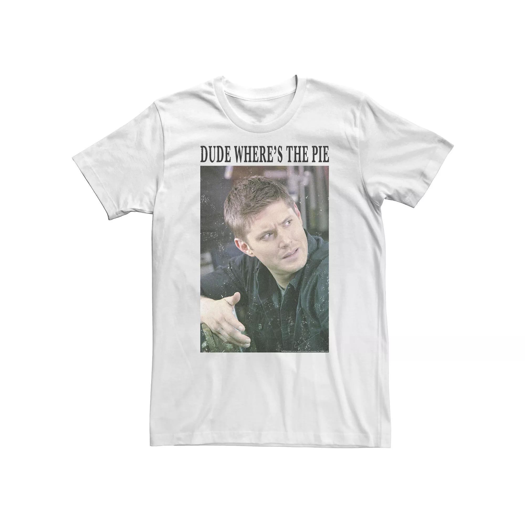 Big & Tall Supernatural Dean "Dude Where's The Pie?" Portrait Tee, Men's,  Product Image