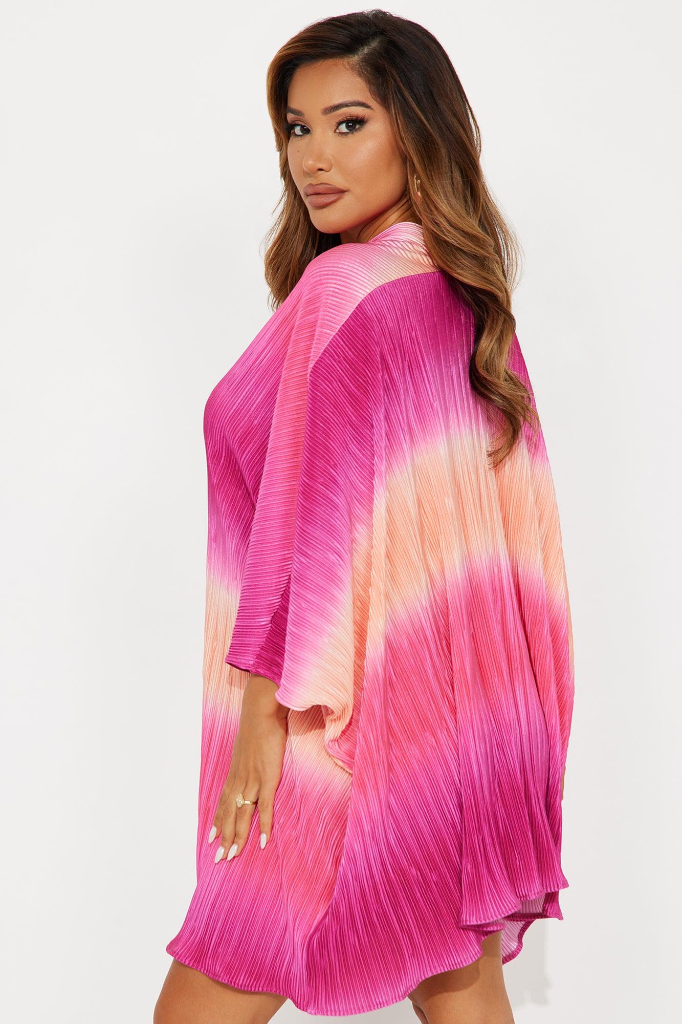 Isa Plisse Mini Dress - Multi Color Female Product Image